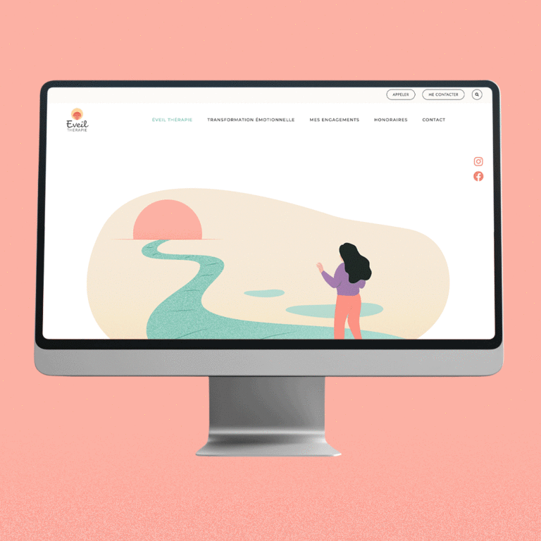 Création de site internet pour Eveil Thérapie.com graphiste logo identité visuelle