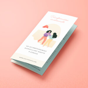 Projet d'identité visuelle et de site internet réalisé pour une art-thérapeute, traduisant ses valeurs avec justesse et authenticité.